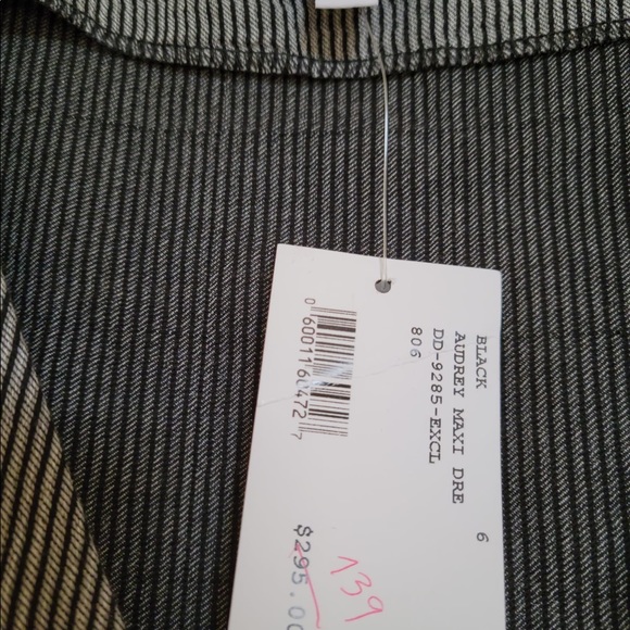 INTERMIX gray and black striped midi dress - Picture 3 of 3